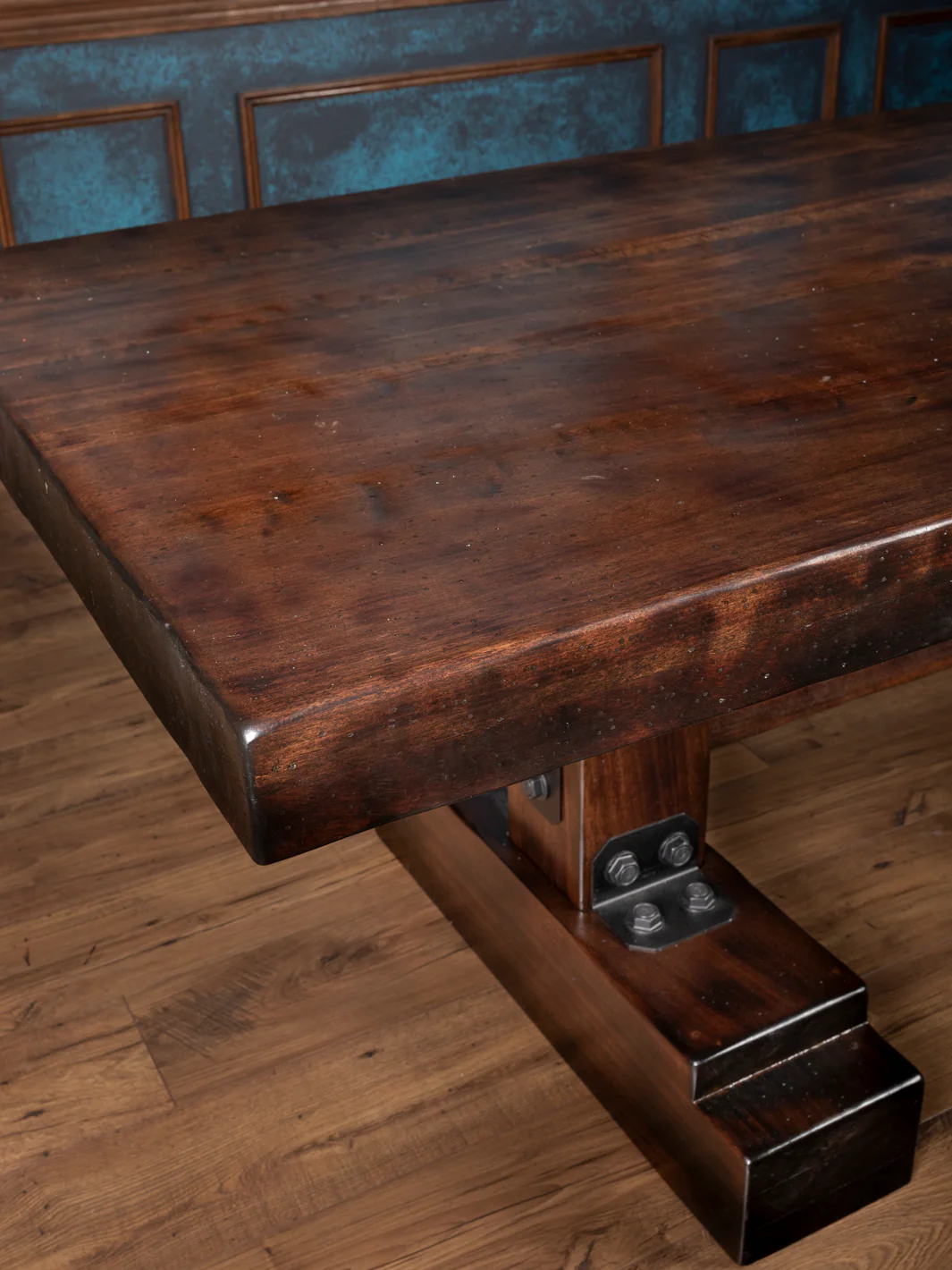 African Mahogany Dining Table - Image 3