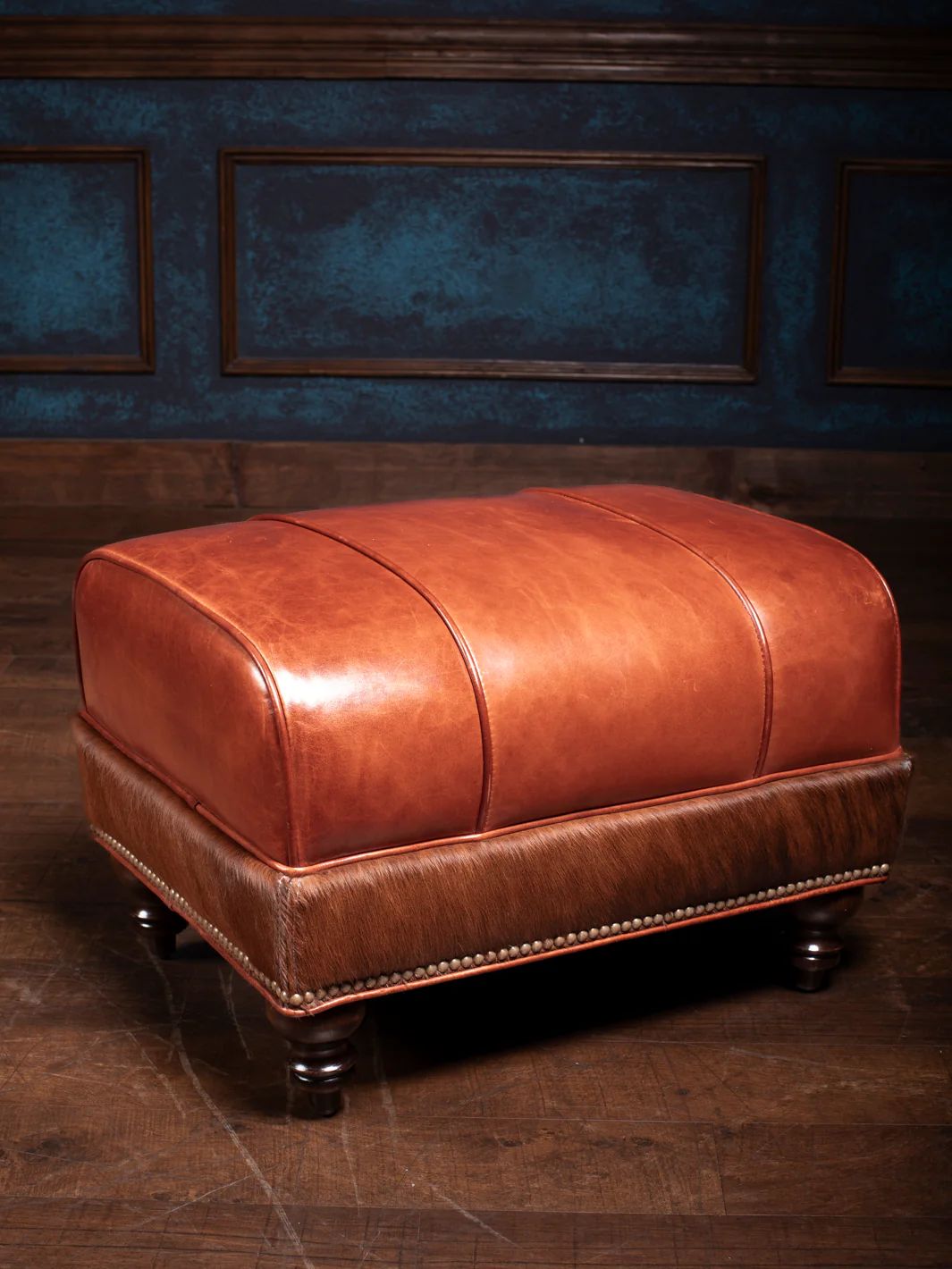 Amarillo Red Stitch Accent Chair & Ottoman - Image 6