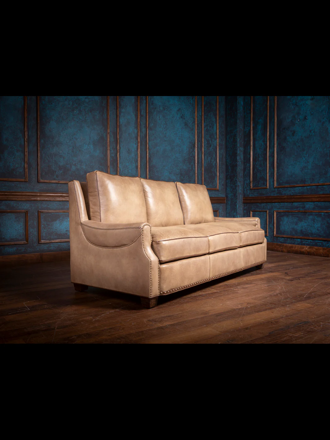 Antique Leather Desert Sofa - Image 3