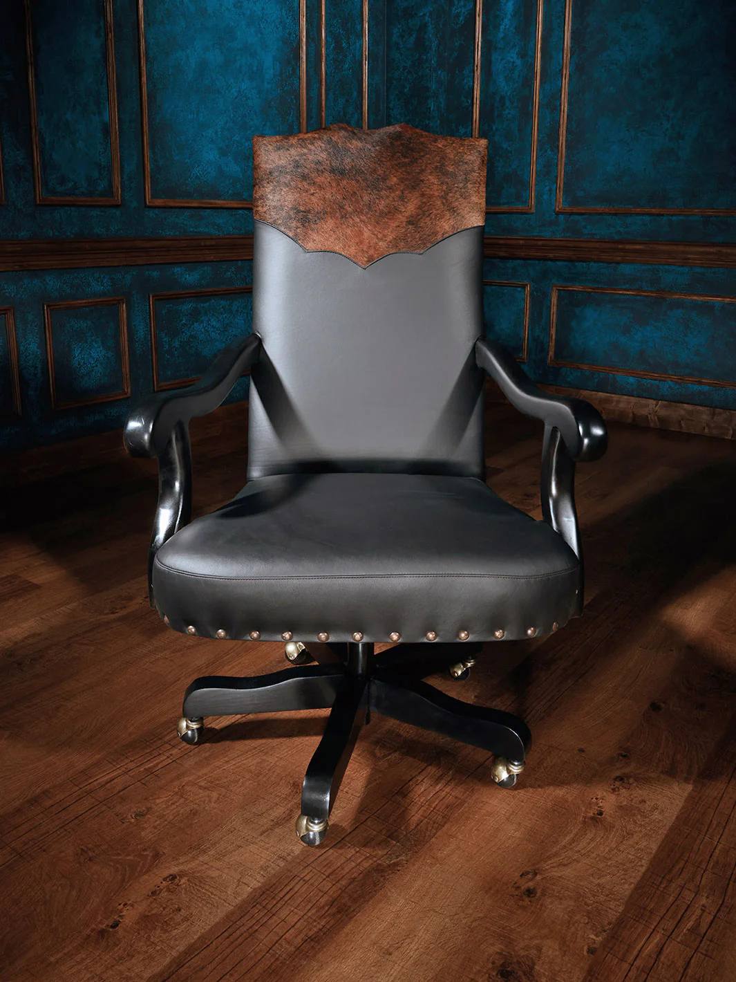 Black Hills Cowboy Western Desk Chair - Image 3