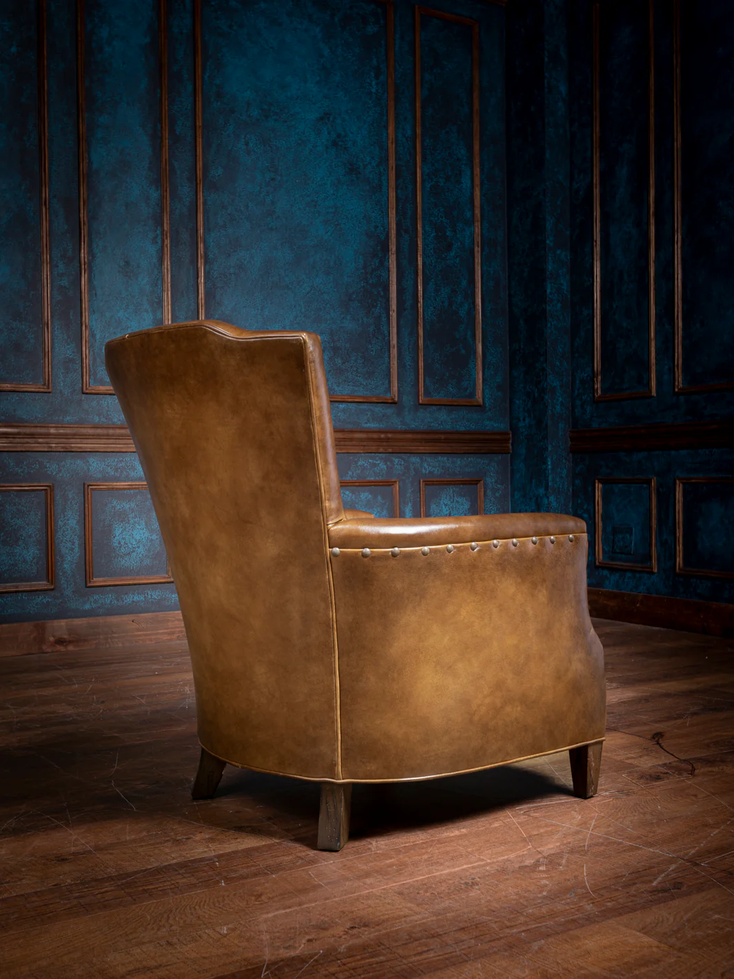 Bourbon Stitch Leather Accent Chair - Image 5
