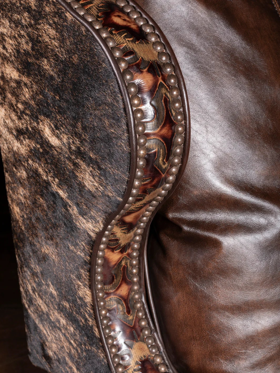 Burnished Pushback Cowhide Leather Recliner - Image 3