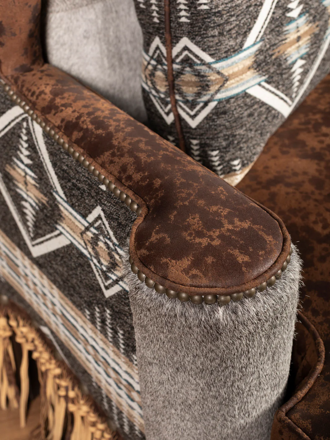Canyon Fringe Western Settee - Image 3