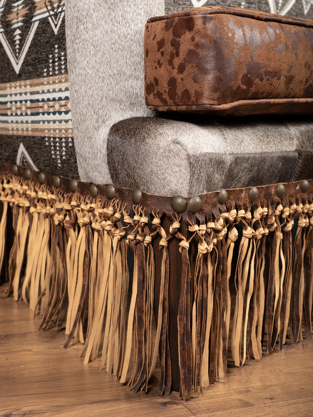 Canyon Fringe Western Settee - Image 5