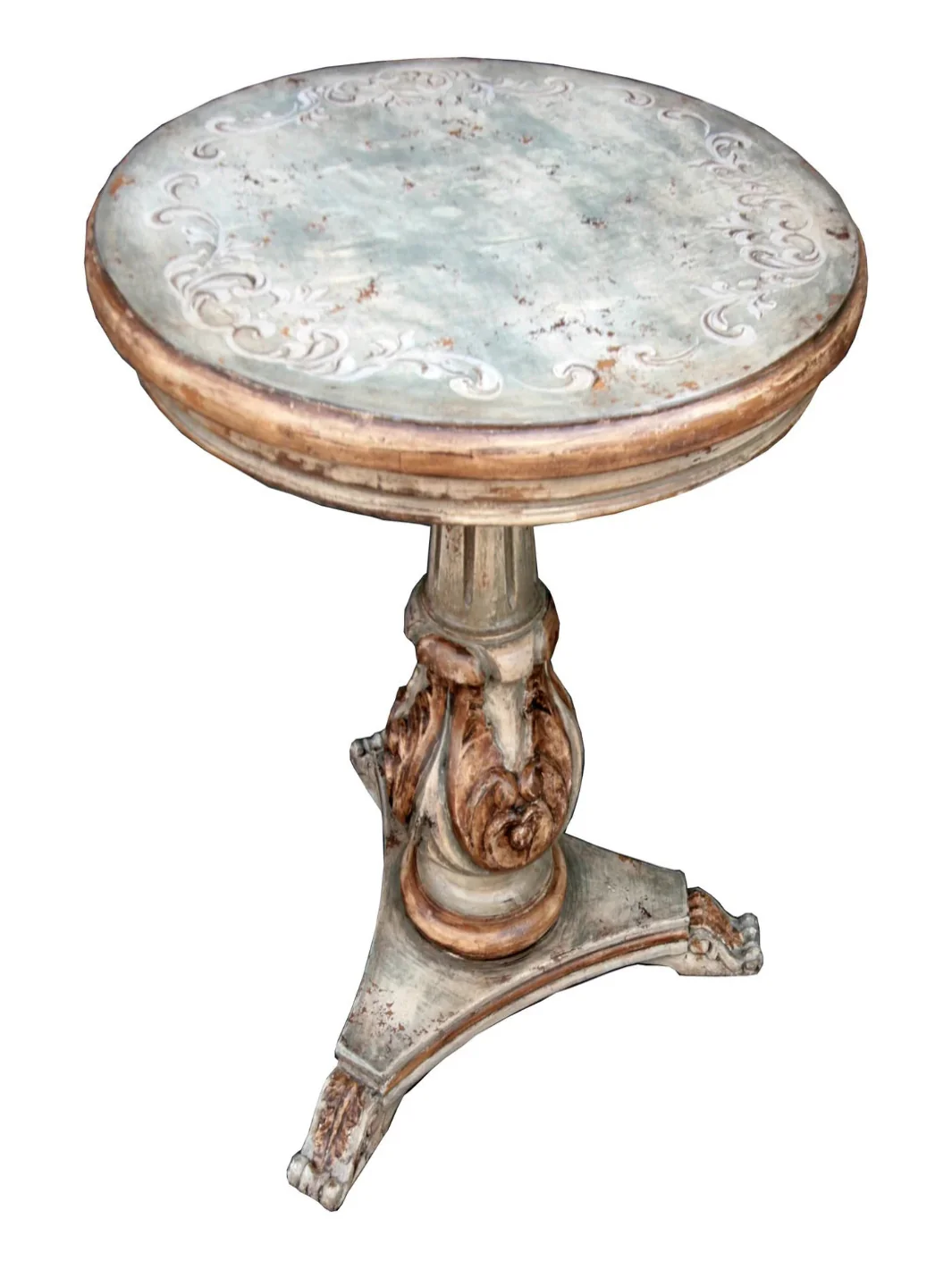 Capri Round Painted End Table - Image 2