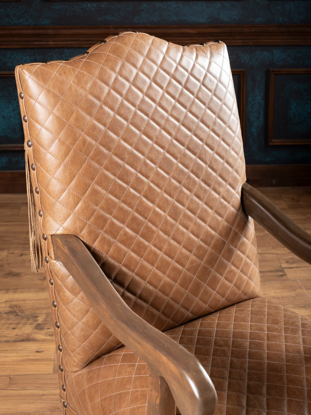 Cheyenne Fringe Leather Dining Arm Chair - Image 5