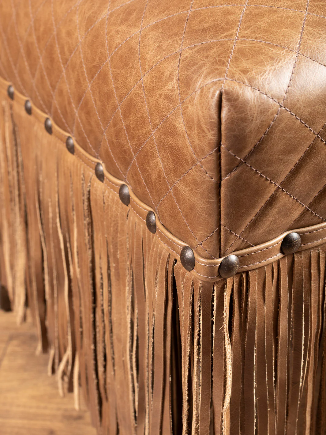 Cheyenne Fringe Leather Dining Chair - Image 5