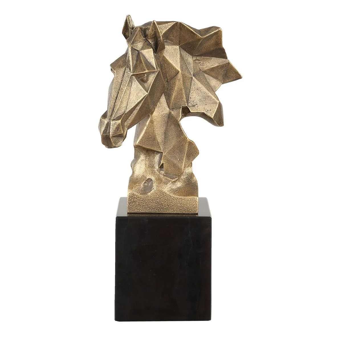 Chiseled Horse Bust Sculpture - Image 3