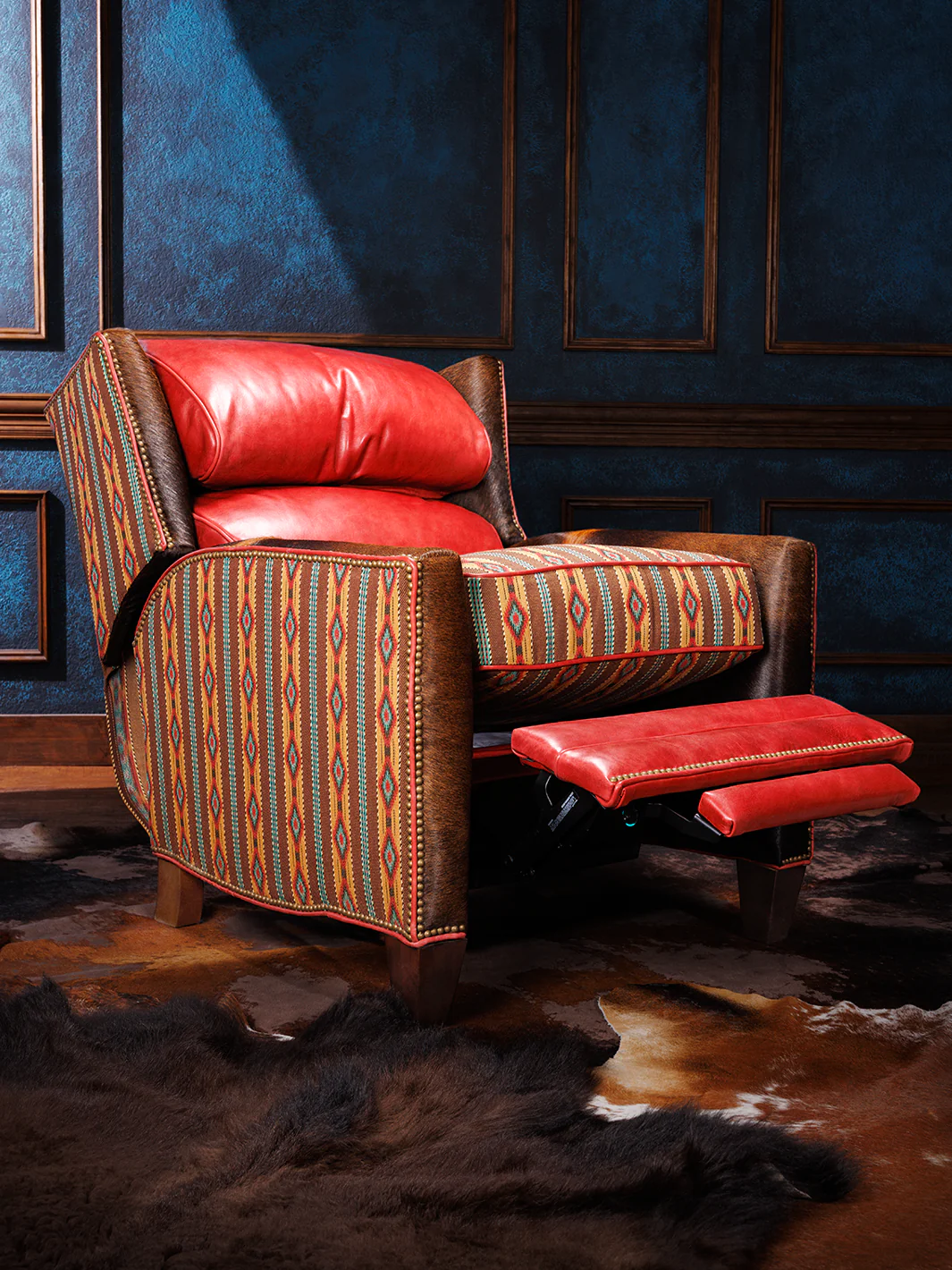 Comfort Tabasco Stripe Push-Back Recliner - Image 2