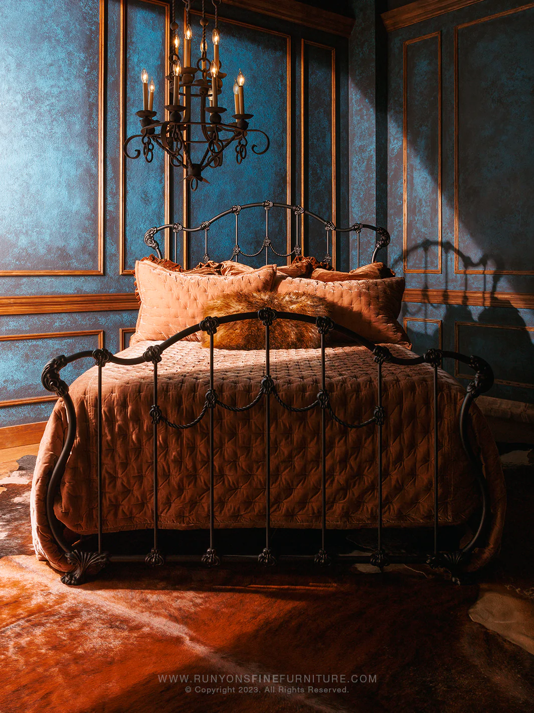 Cowboy Manor Forged Iron Bed