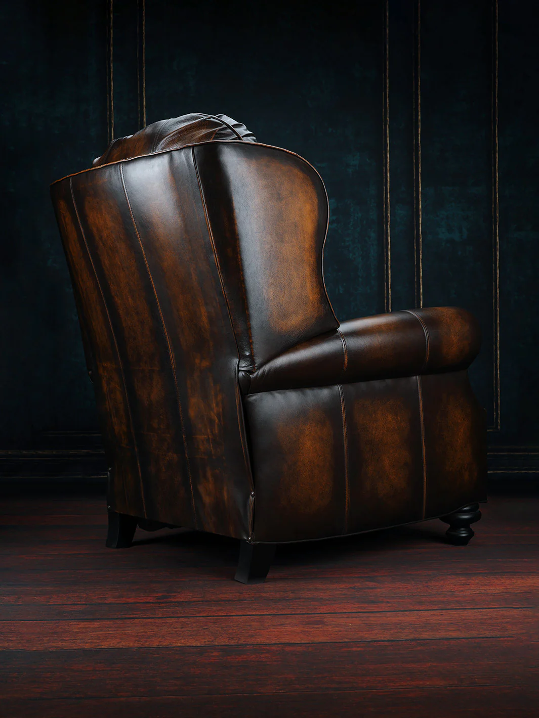 Cowboy Push Back Leather Recliner - Image 2