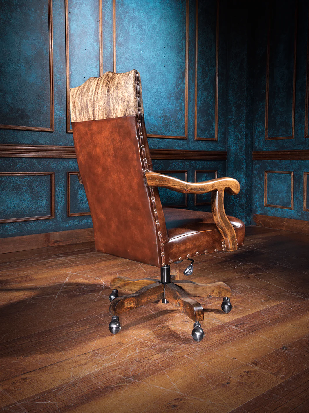 Cowboy Whiskey Leather Desk Chair - Image 2