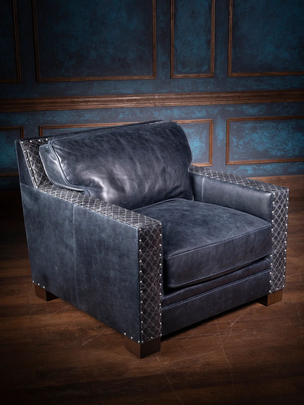 Cowboys Blue Star Leather Chair - Image 3