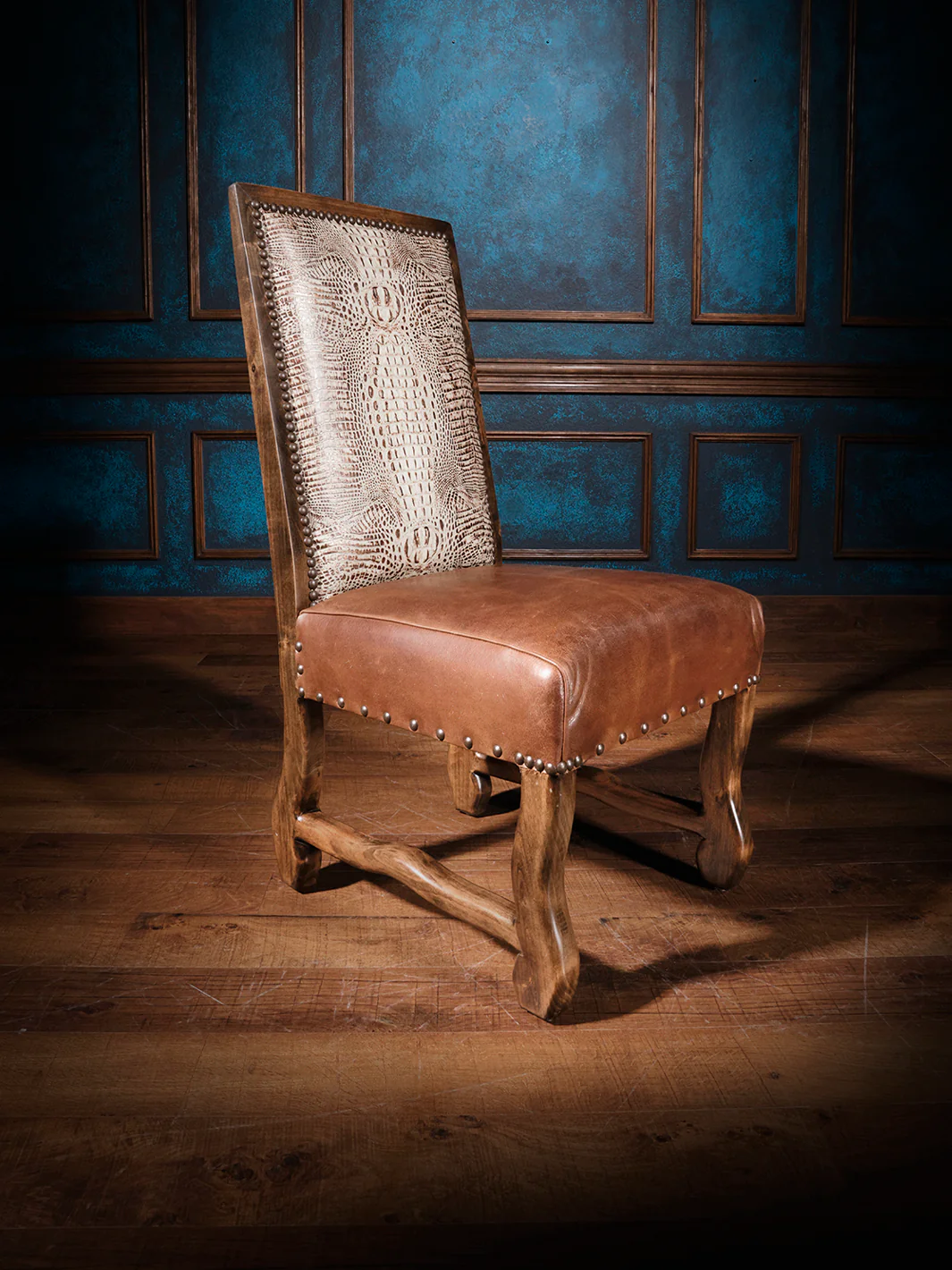 Dark Rider Leather Dining Chair