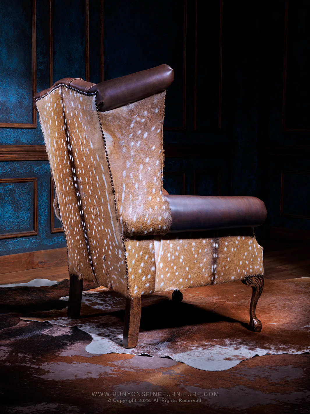 Elegant Axis Leather Accent Chair - Image 2