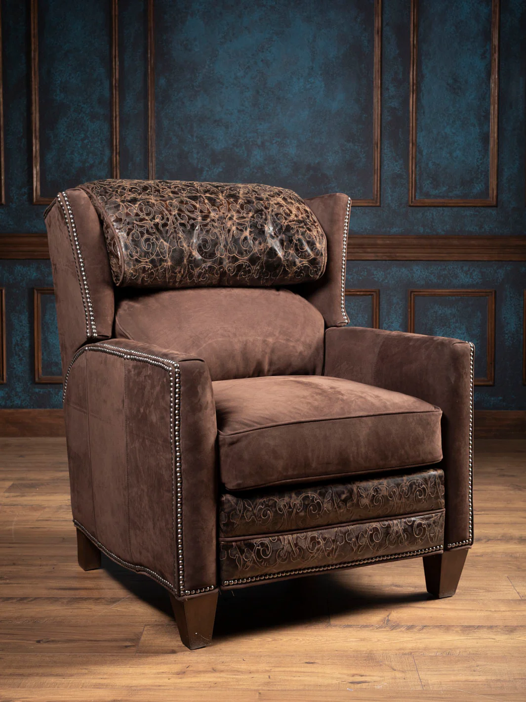 Falcon Crest Tooled Leather Recliner