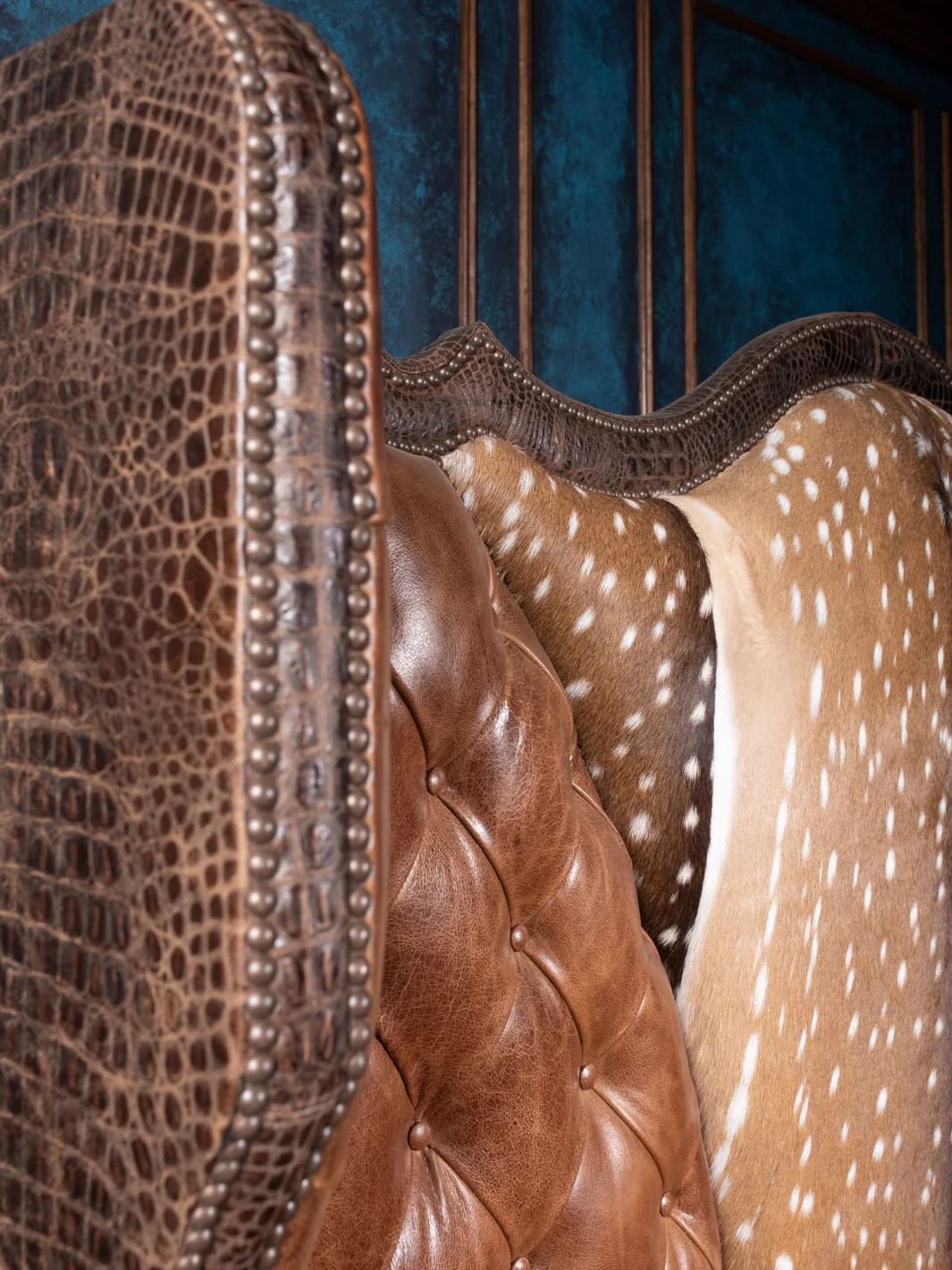 Grand Axis Tufted Leather Bed - Image 2