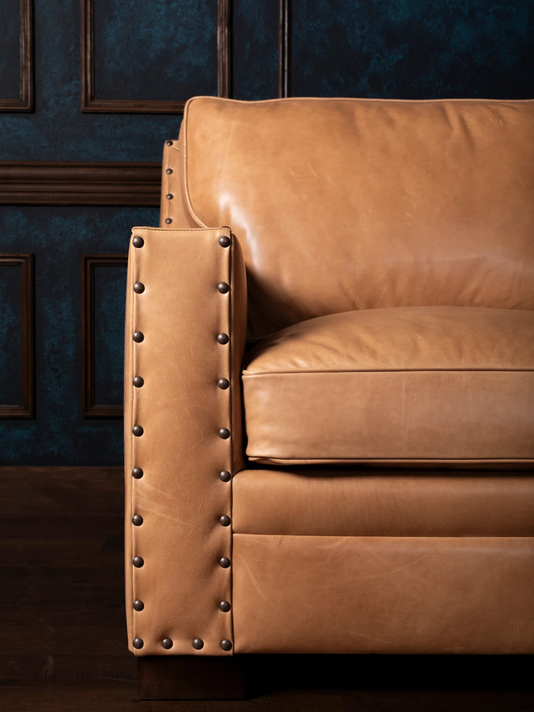 Haven Nutmeg Leather Sectional Sofa - Image 2