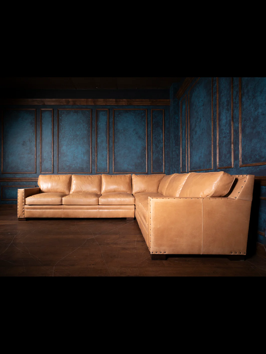 Haven Nutmeg Leather Sectional Sofa - Image 5