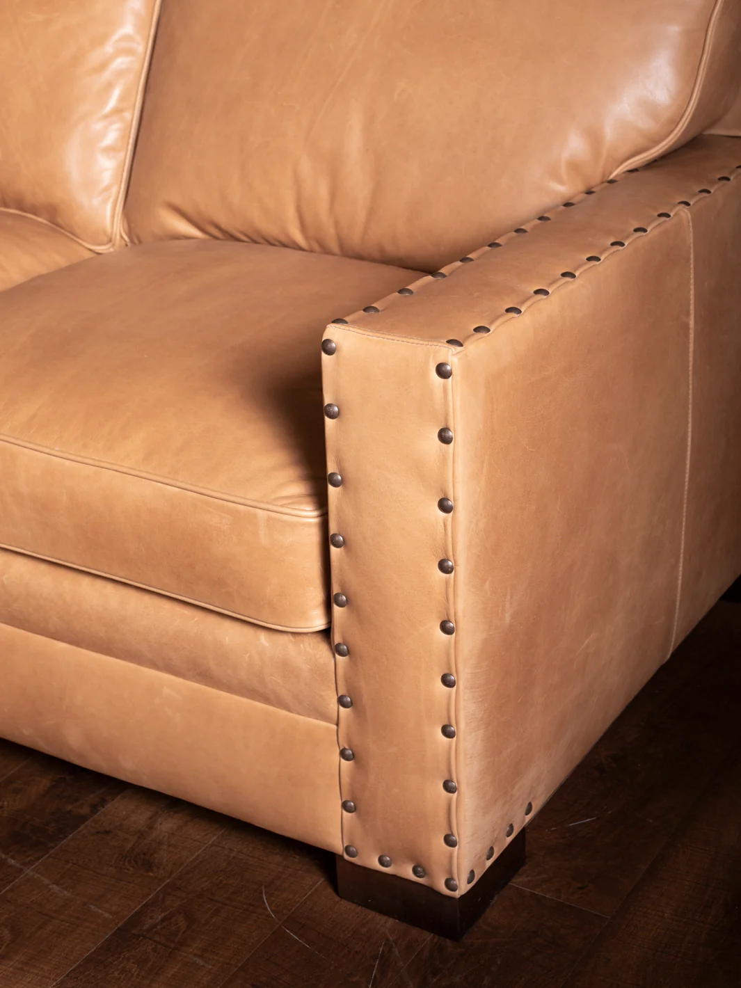 Haven Nutmeg Leather Sectional Sofa - Image 8
