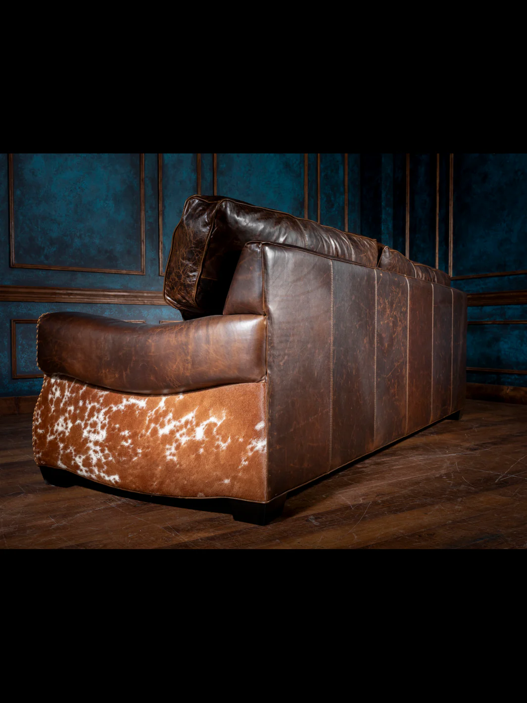 High Plains Leather and Cowhide Sofa - Image 5