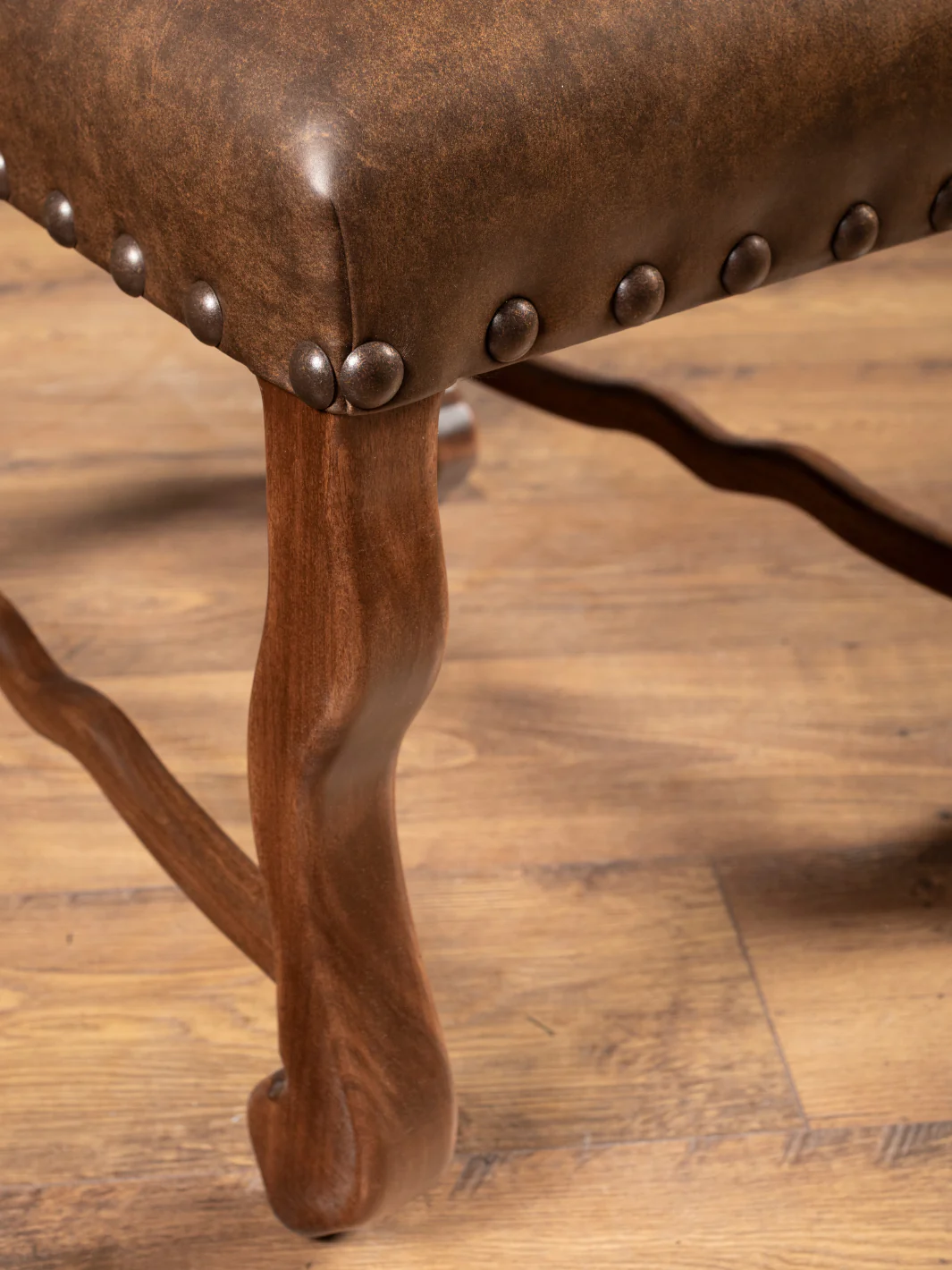 Southwestern Stripe Leather Dining Chair - Image 4
