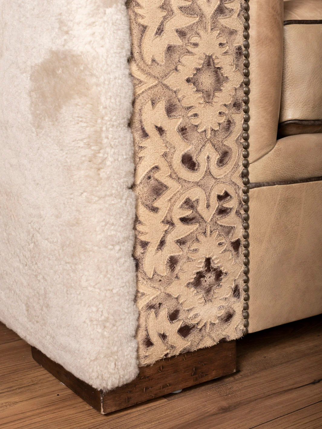 Homestead Haven Shearling Leather Sofa - Image 4