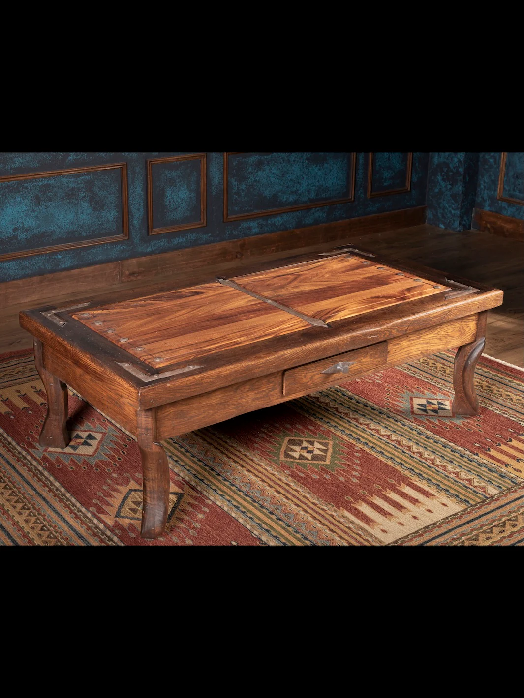 Iron Spur Plank-Top Coffee Table