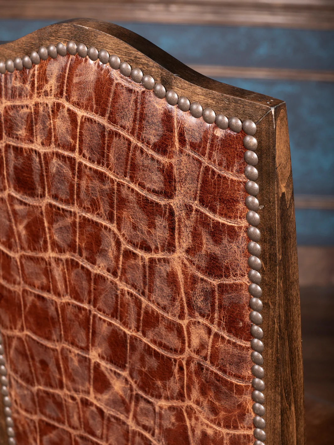 Jumbo Croc Sycamore Leather Dining Chair - Image 4
