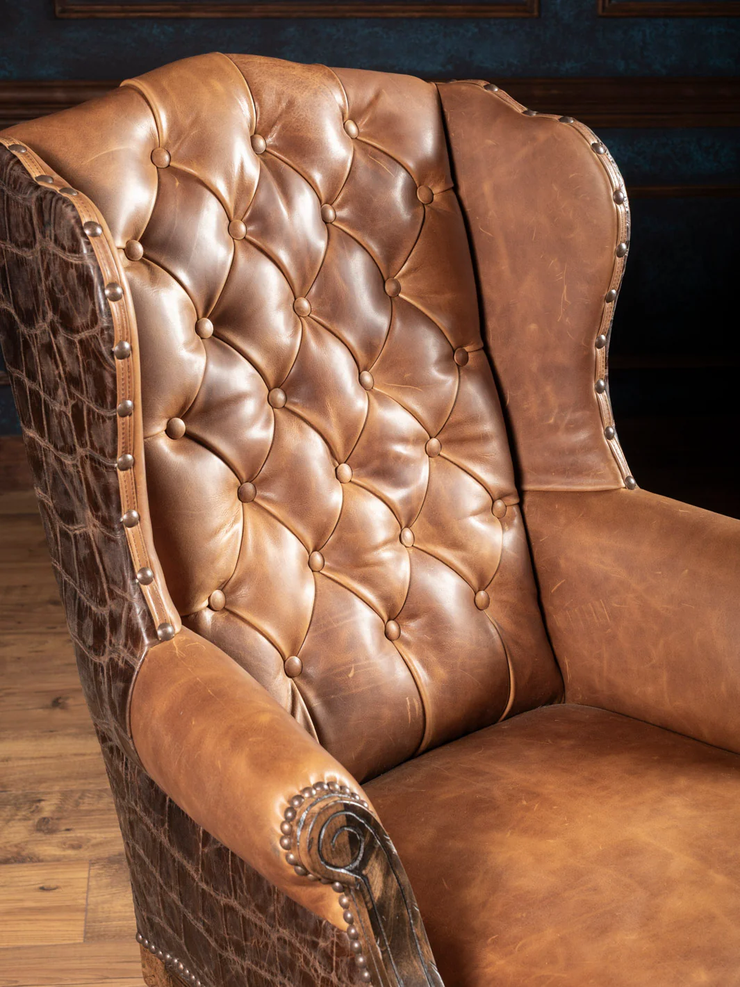 Kingsley Western Leather Desk Chair - Image 3