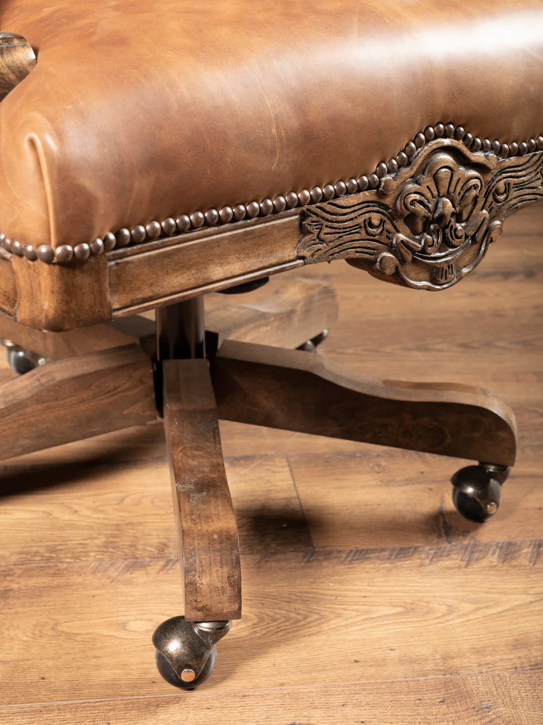 Kingsley Western Leather Desk Chair - Image 5