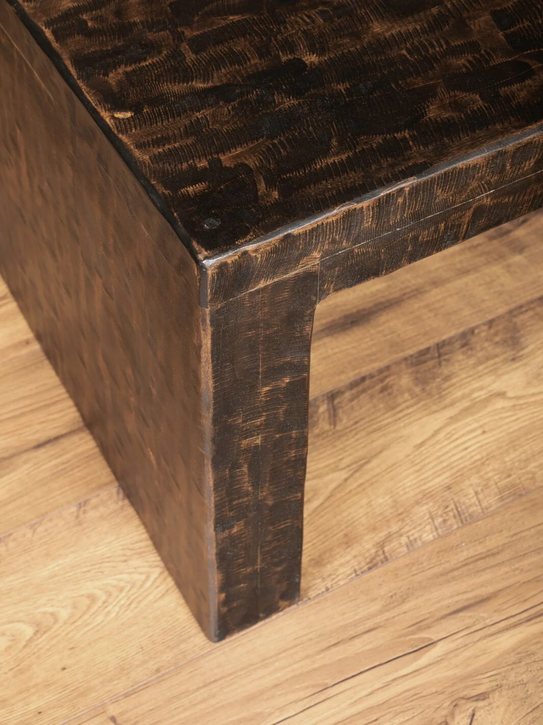 Knotty Alder Nesting Coffee Table Set - Image 3