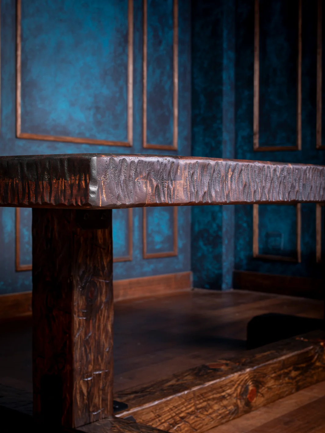 Knotty Alder Rustic Dining Table - Image 3