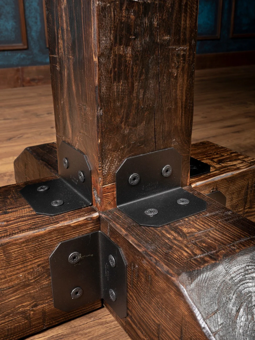 Knotty Alder Rustic Pub Table - Image 3