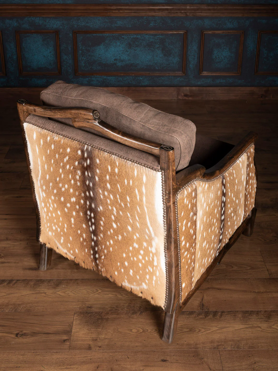 Leather & Axis Log Accent Chair - Image 7