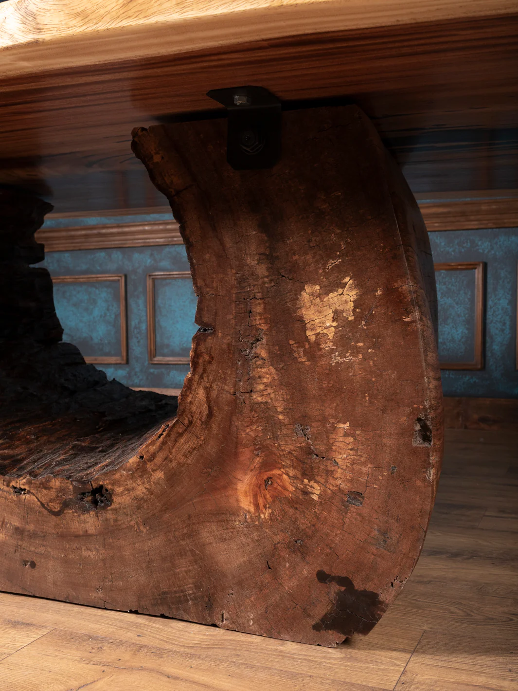 Live Edge Dining Table with Moon Base - Image 4