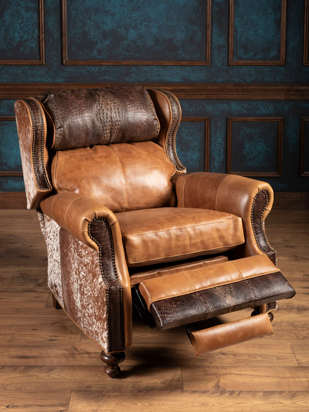 Longhorn Leather Bronco Recliner - Image 5