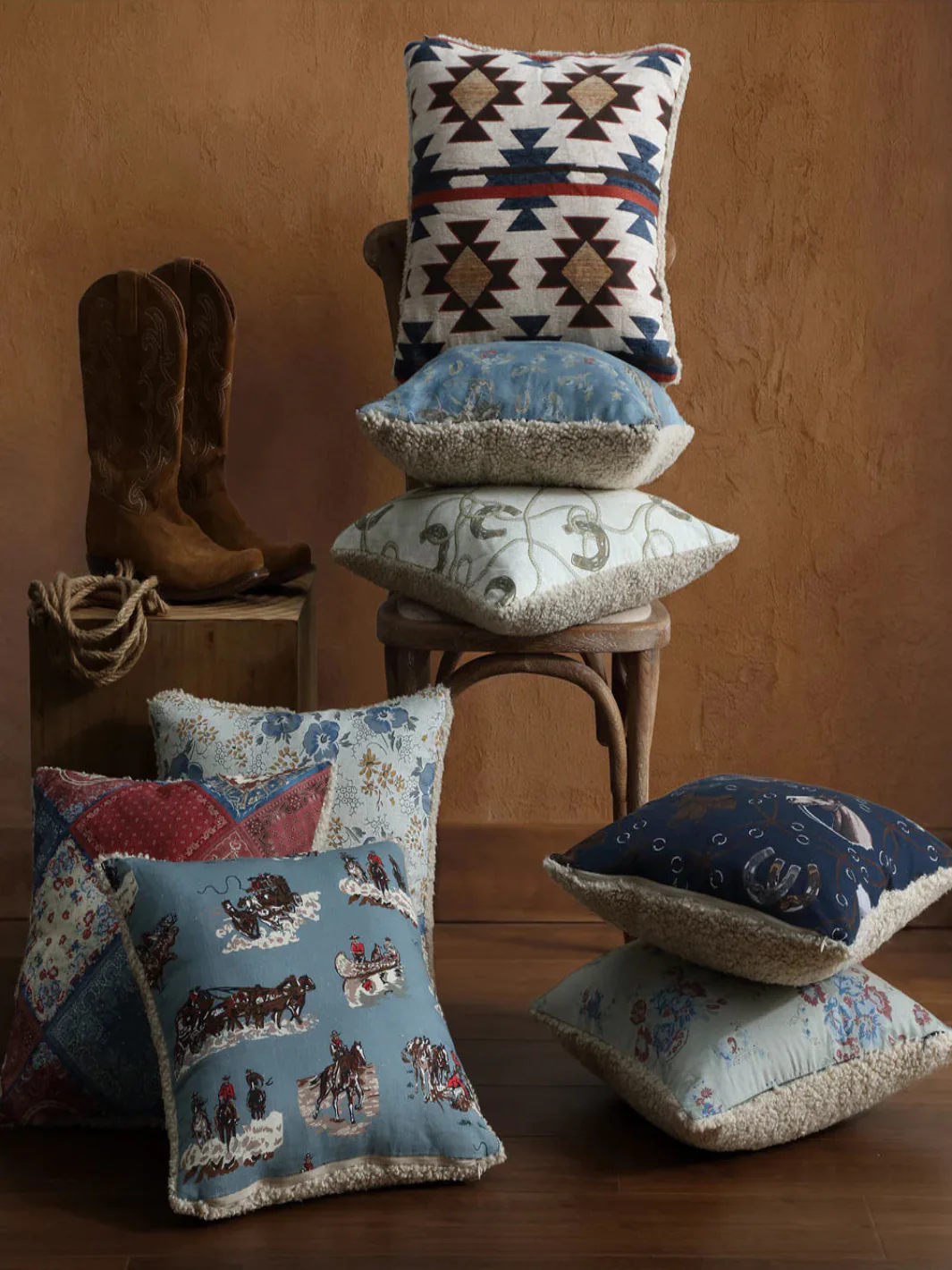 Mariella Chenille Teddy-Backed Pillow - Image 3