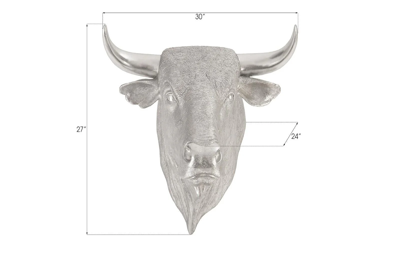 Matador Silver Bull Wall Mount - Image 3