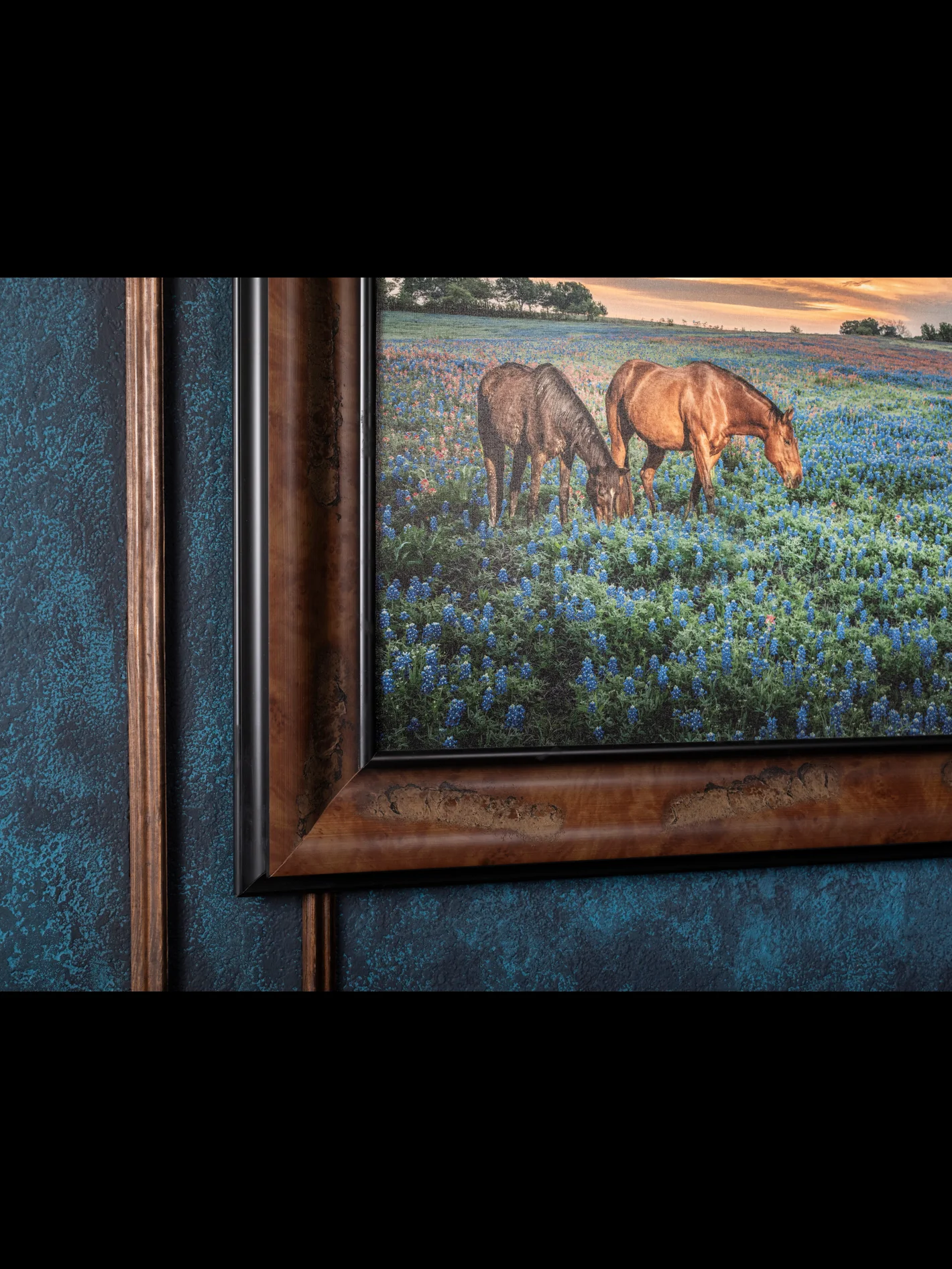 Morning Glory Horizon - Horses in Bluebonnet Field Western Art - Image 3
