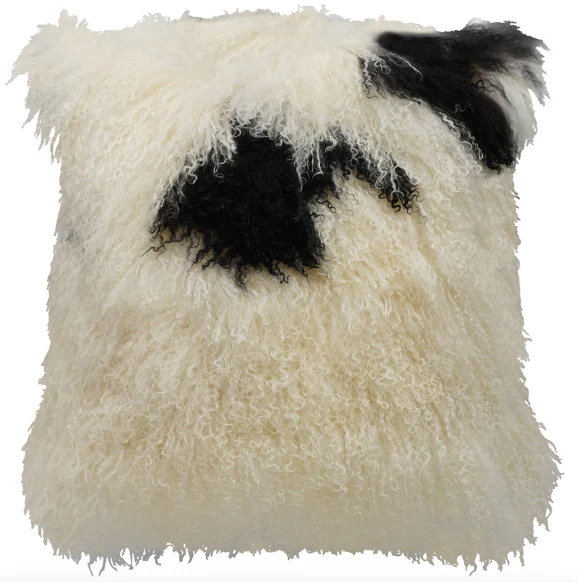 Natural Black & White Tibetan Pillow