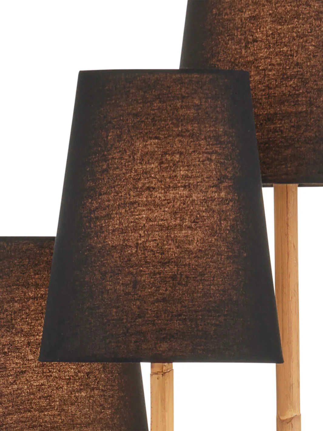 Natural Rattan Triptych Floor Lamp - Image 4