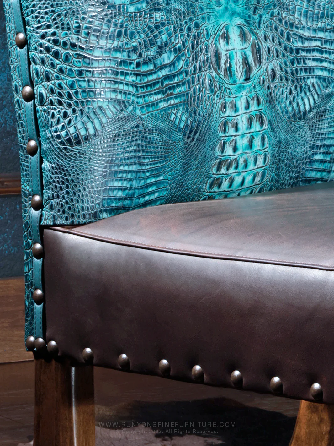 The Nile Crocodile Leather Dining Chair - Image 3