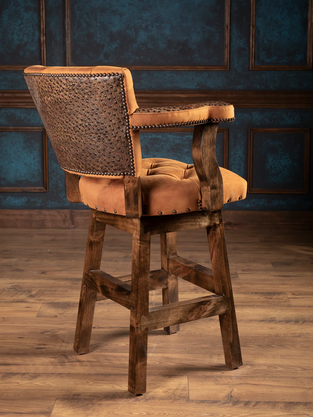 Ostrich Leather Bar Stool - Image 2