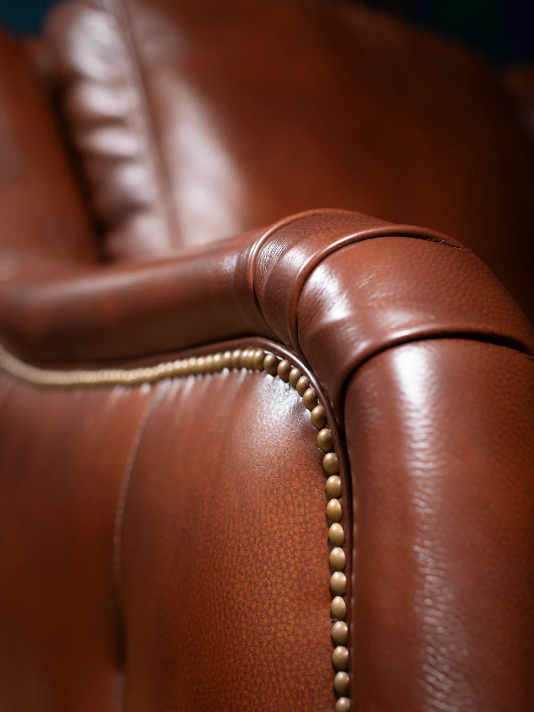Portfolio Tobacco Leather Sundance Sofa - Image 3