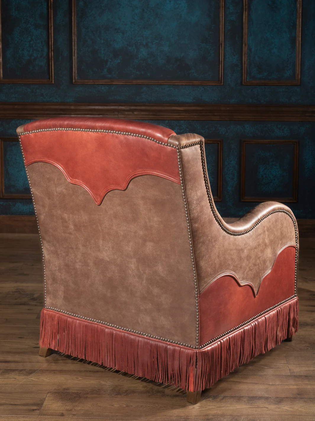 Pro Rodeo Red Leather Accent Chair - 40th NFR Anniversary Edition - Image 7