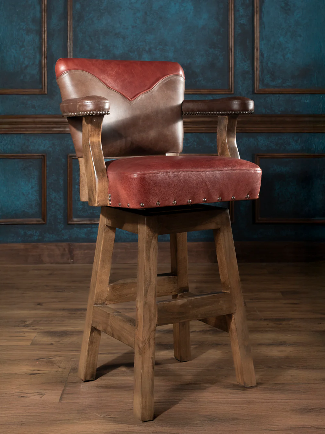 Pro Rodeo Leather Swivel Bar Stool - 40th NFR Anniversary Edition - Image 7
