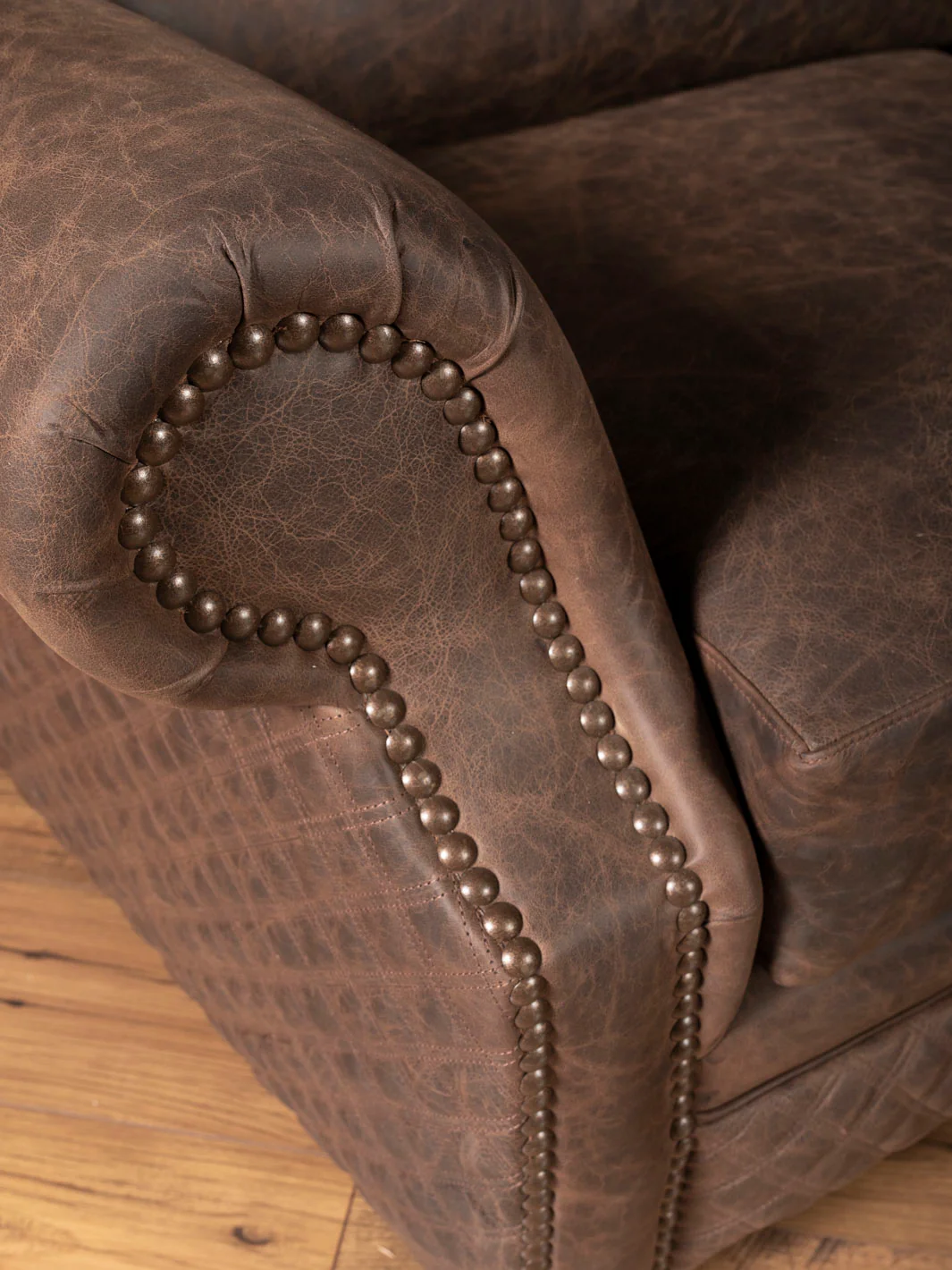 Quilted Laramie Leather Sofa - Image 3