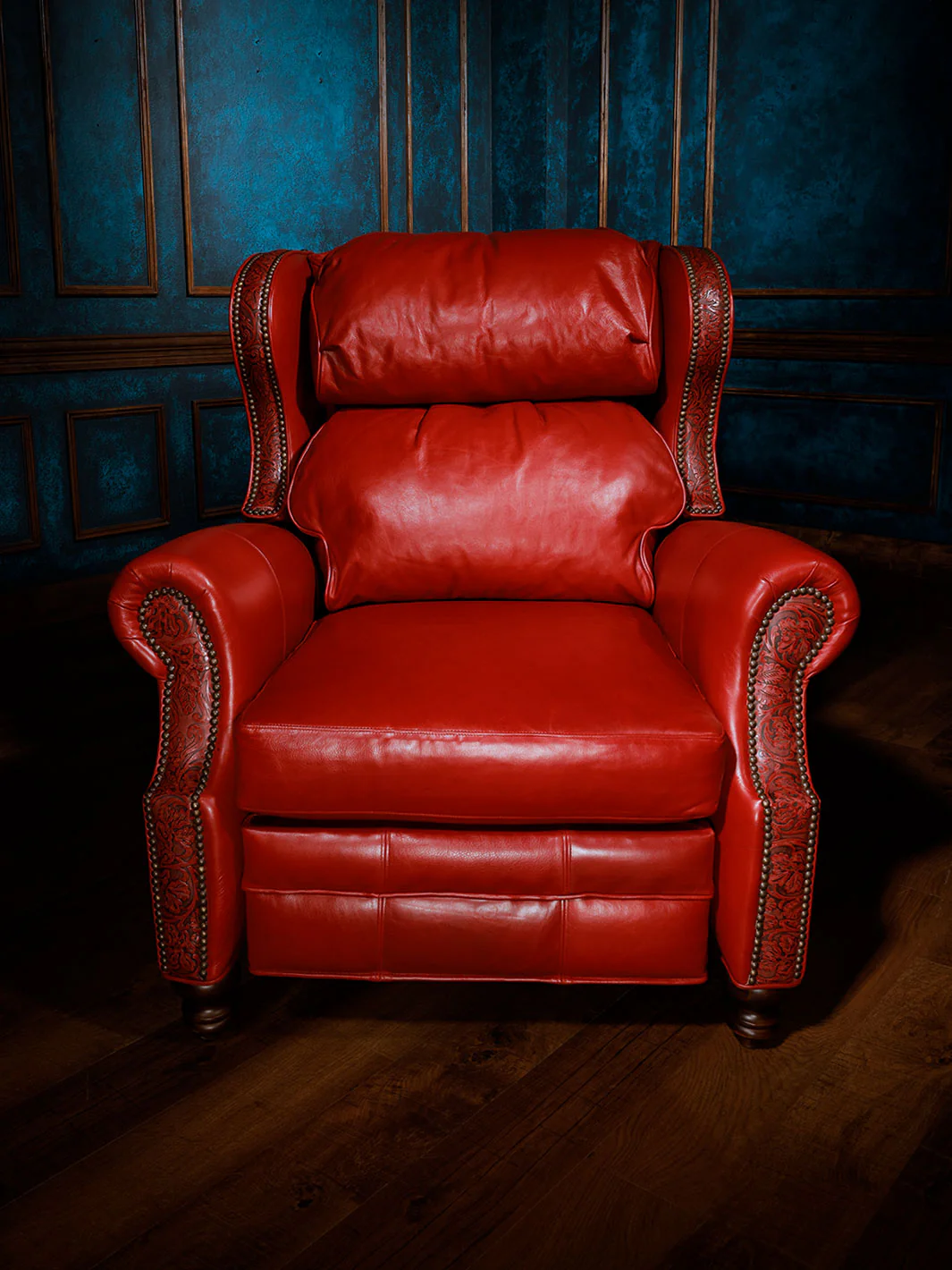 Red Rider Western Leather Recliner - Image 3