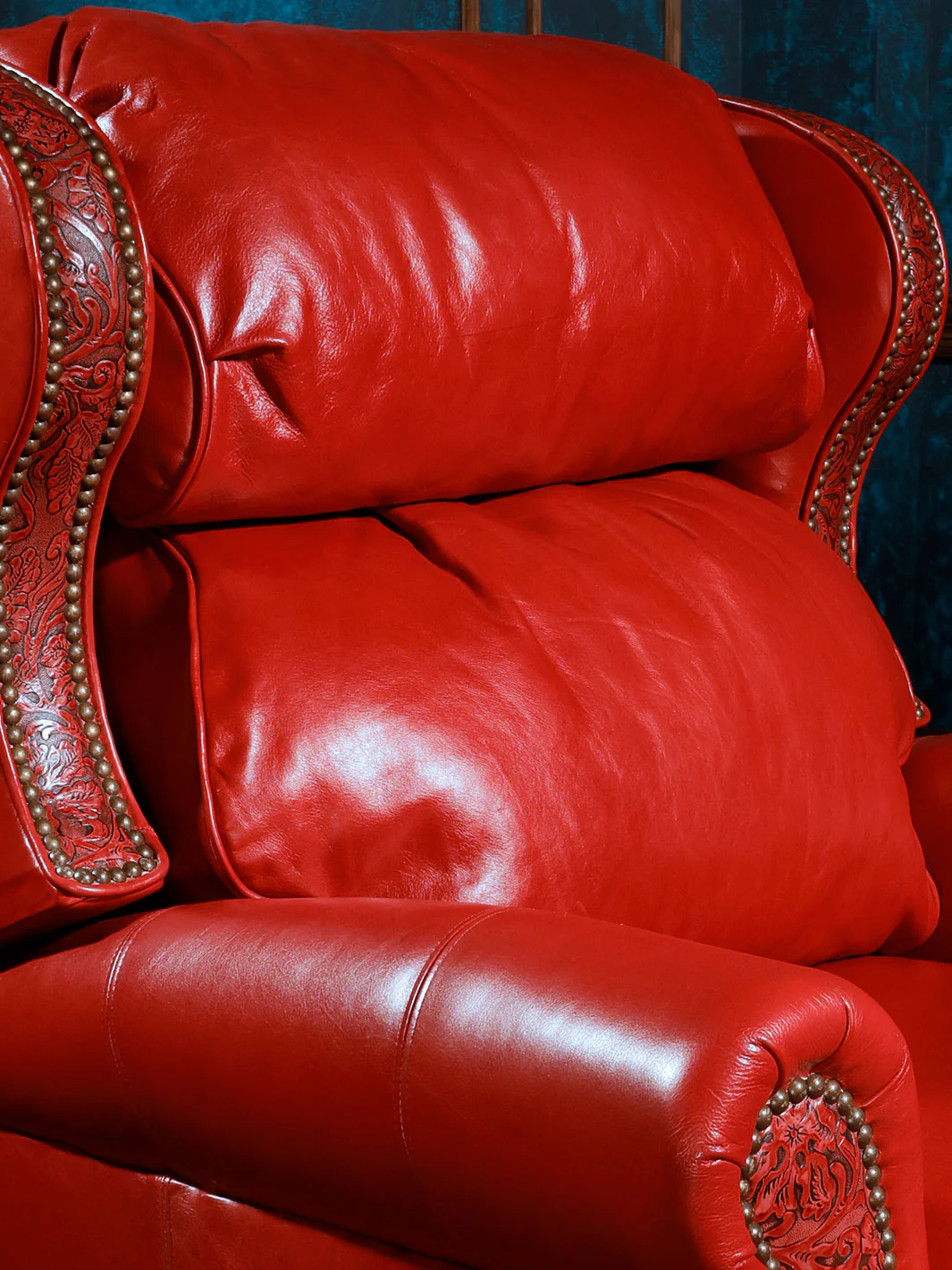 Red Rider Western Leather Recliner - Image 5